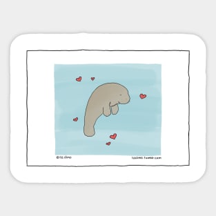 Manatee Monday Sticker